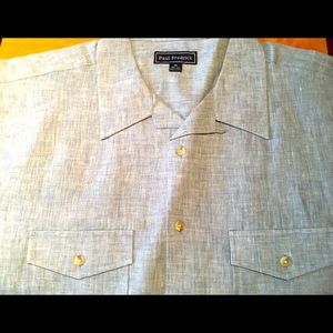 2 Paul Fredrick pure linen shirts